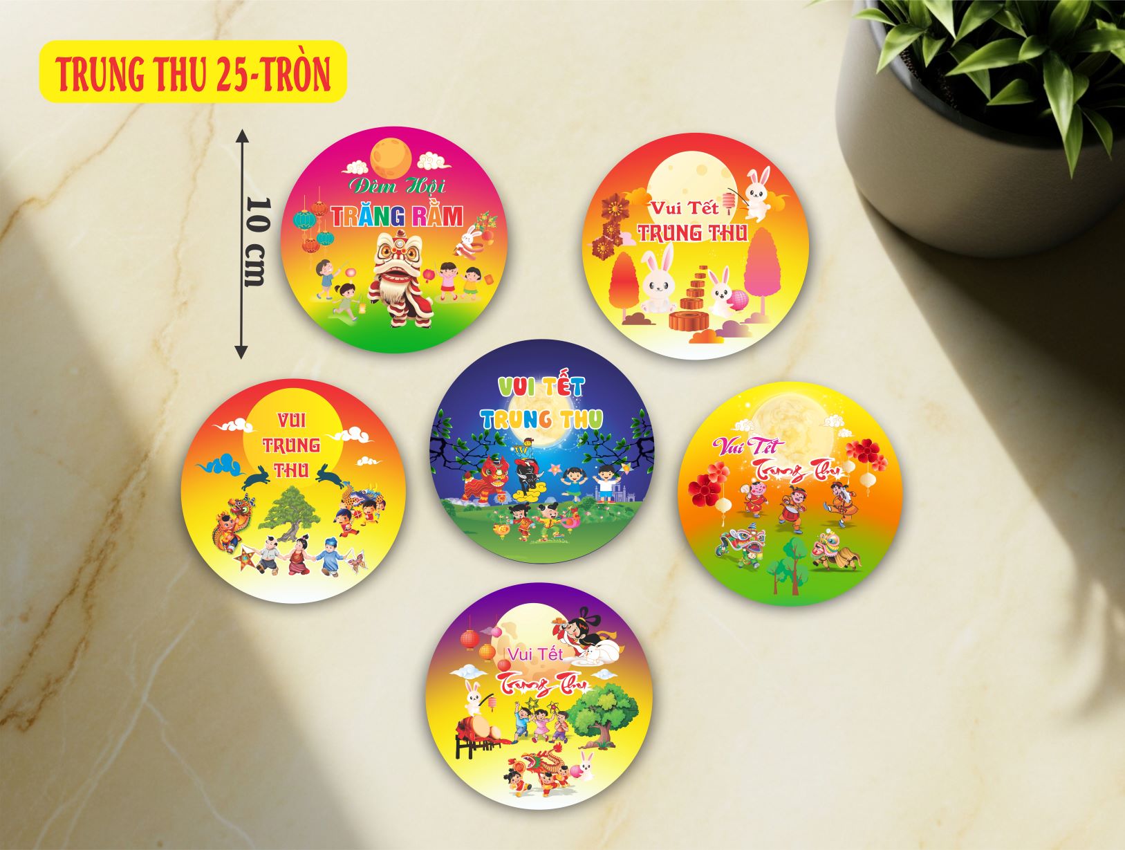 SET CẮM GIẤY TRUNG THU 25 TRÒN