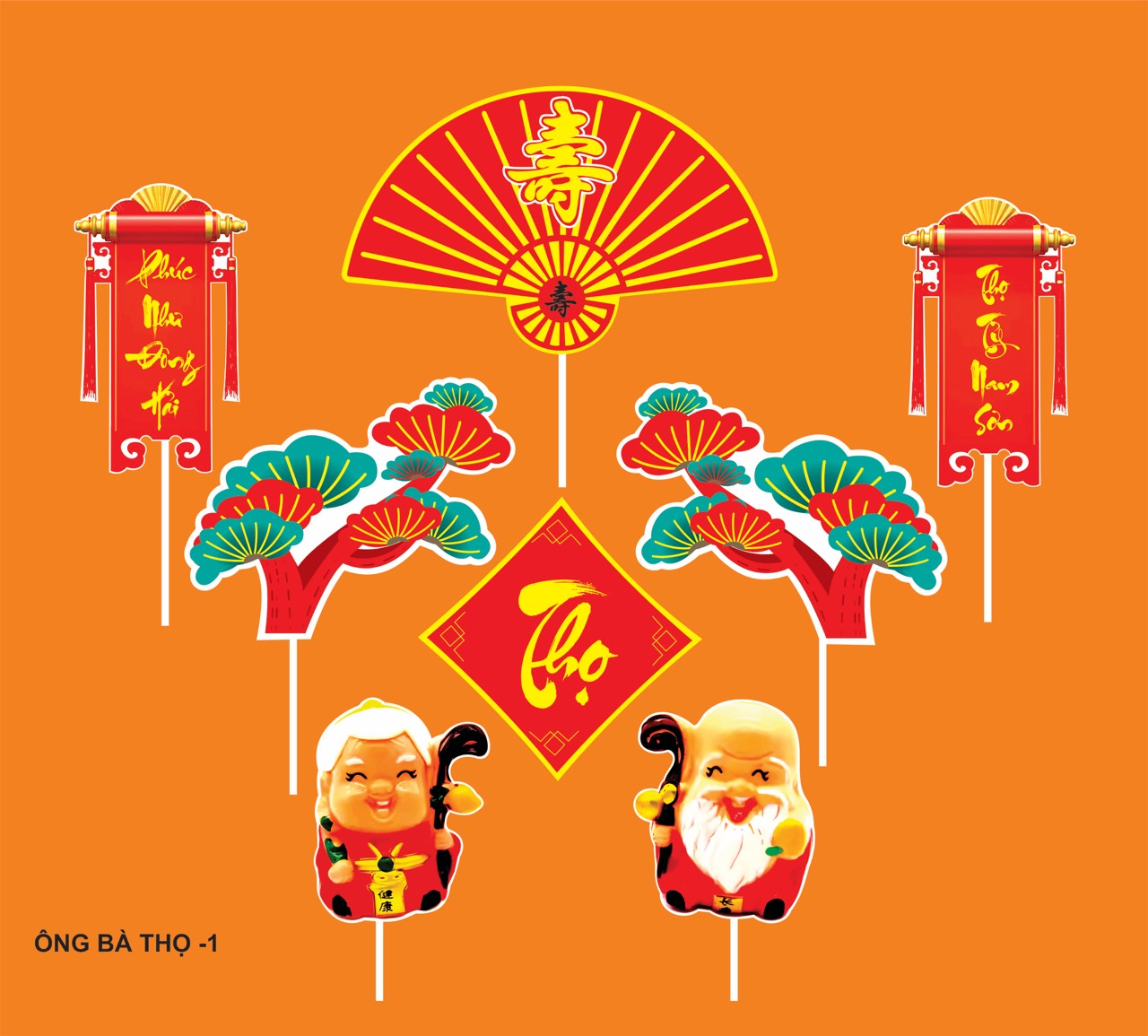 SET CẮM GIẤY ÔNG BÀ THỌ 1