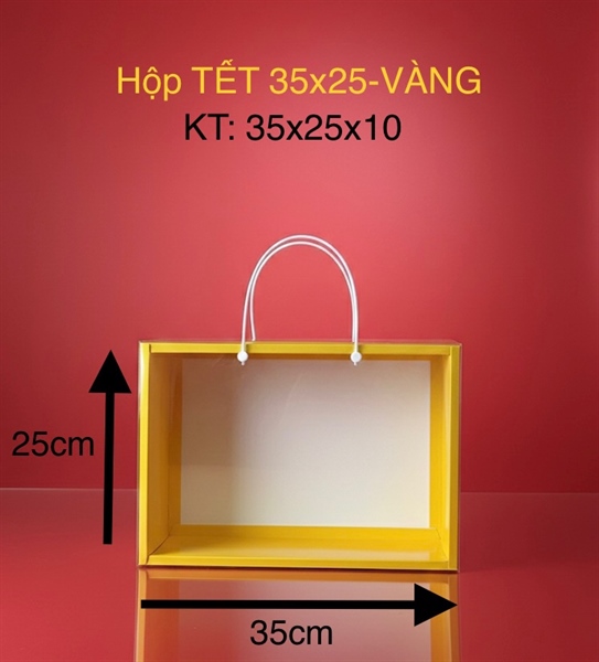 Hộp Mica Vali Quà Tết Vàng