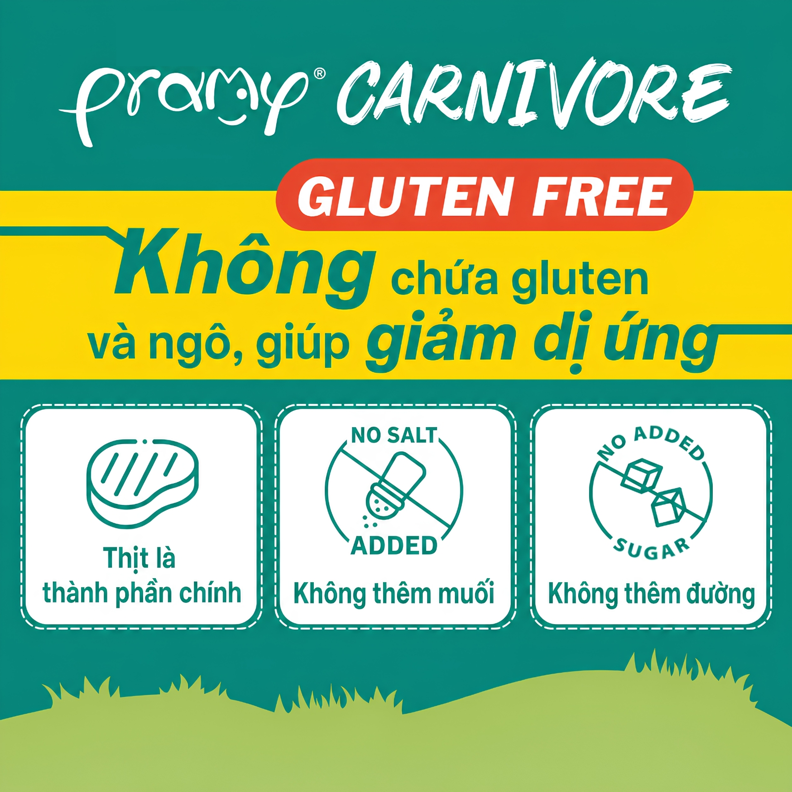 Pate Cho Mèo PRAMY CARNIVORE Vị Gà Topping Tôm Dạng Thạch Jelly 70g