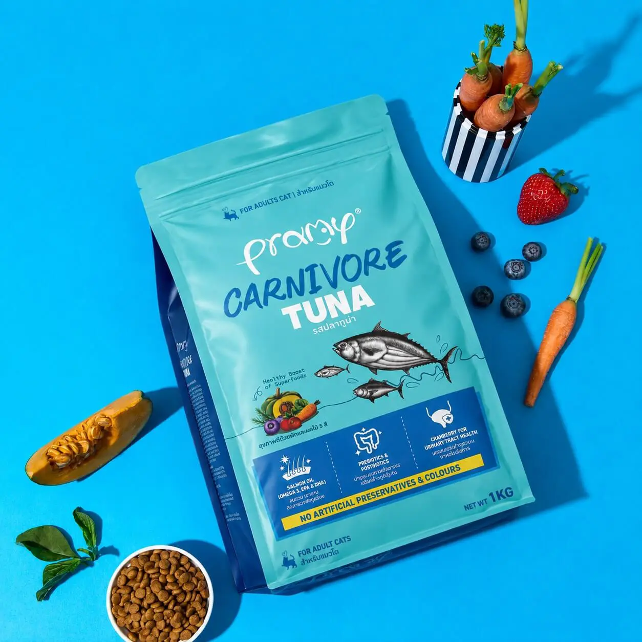 Hạt Cho Mèo PRAMY CARNIVORE Vị Cá Ngừ 1kg