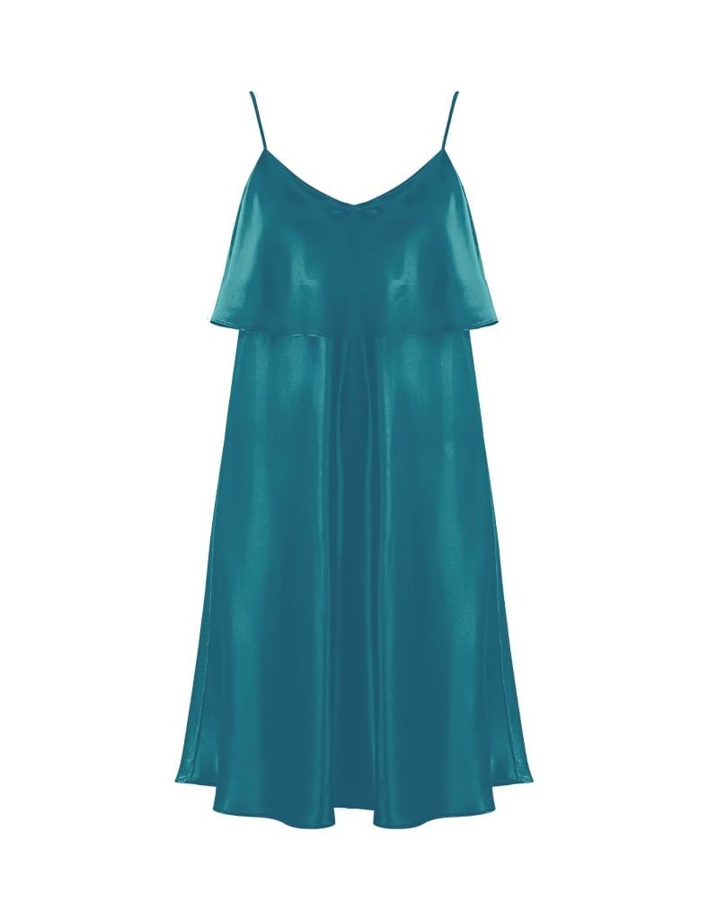 Đầm ngủ nữ lụa satin hai dây