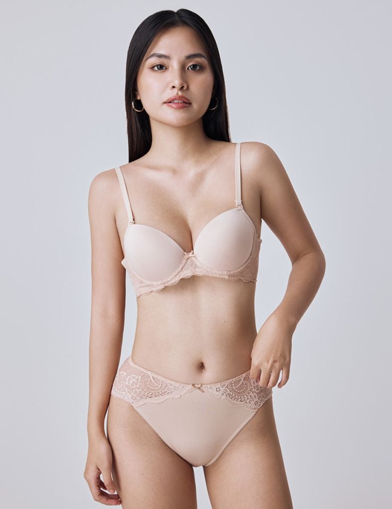 Quần lót nữ big size lưng cao phối ren