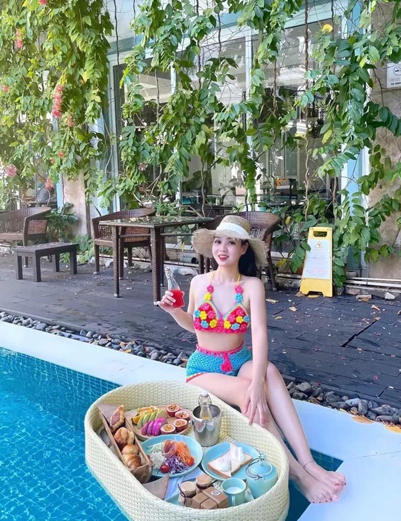 Bikini đi biển len móc dạng quần