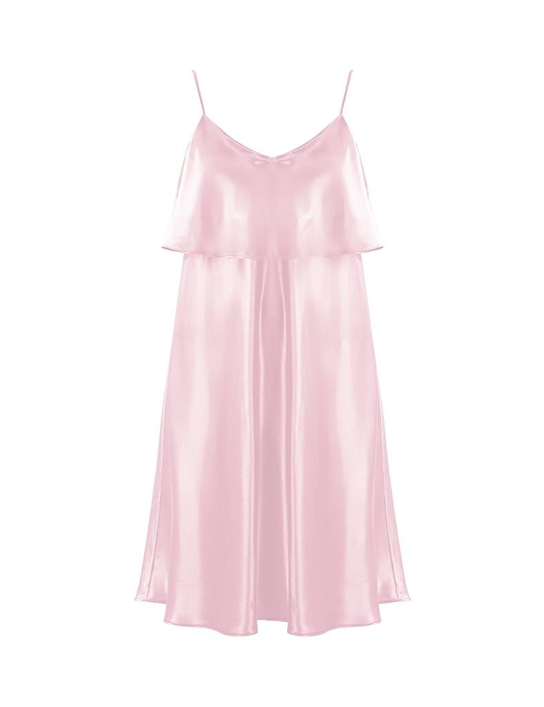 Đầm ngủ nữ lụa satin hai dây
