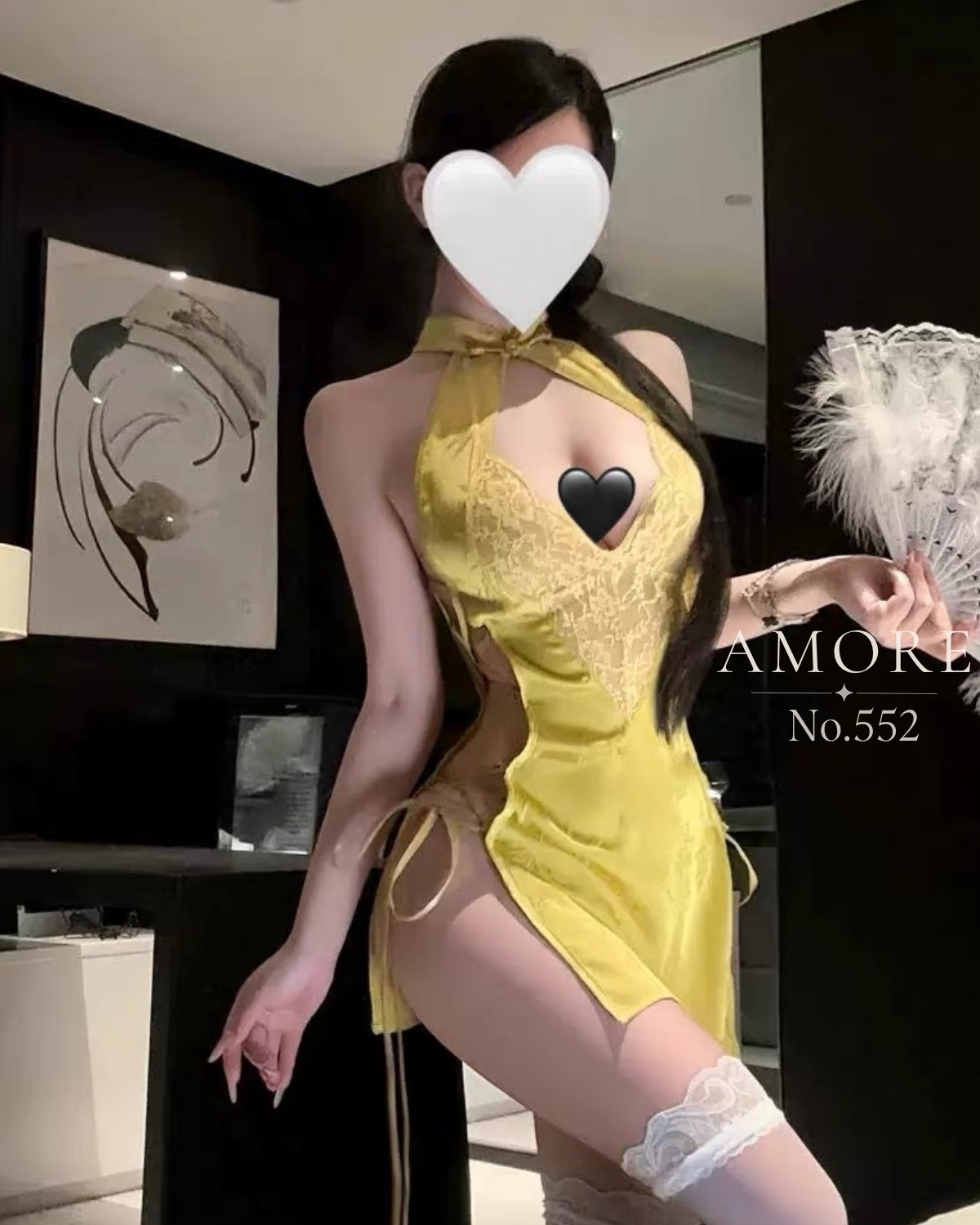 AMORE V552 VÁY VÀNG ĐIỆU DÀ XINH XẮN
