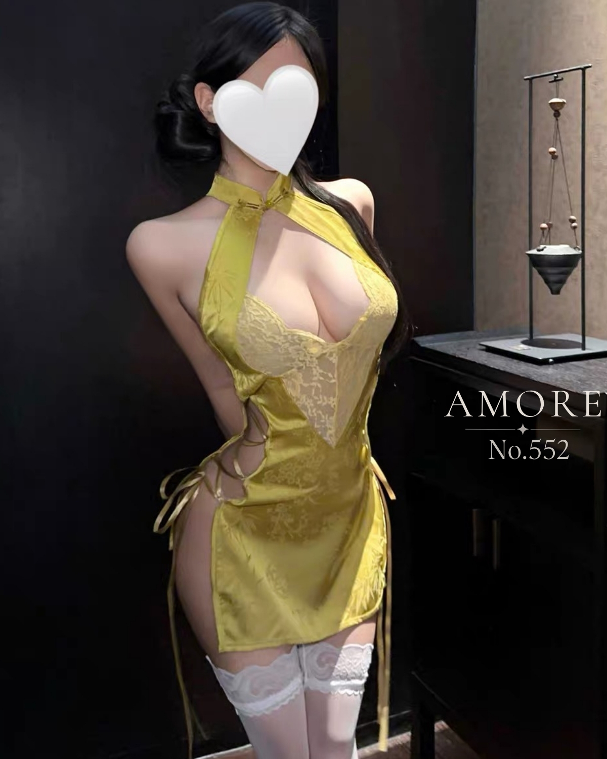 AMORE V552 VÁY VÀNG ĐIỆU DÀ XINH XẮN