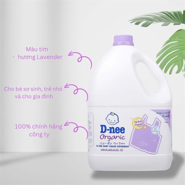 Nước giặt Dnee Thái Lan Can Tím 3 lít Organic (Tem Đại Thịnh) mp63 màu tím