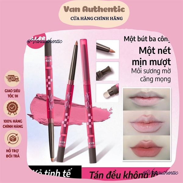 Chì kẻ viền môi PinkPunk 3 in 1 Lip Liner