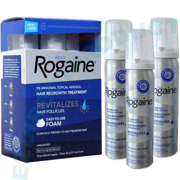 Dung dịch mọc tóc Rogaine FOAM NAM - Hộp 3 chai & tách lẻ