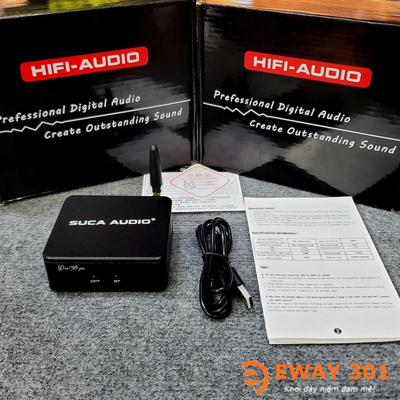 Đầu Giải Mã Âm Thanh Suca Audio DAC V1 Pro - 24Bit/192kHz Bluetooth 5.0