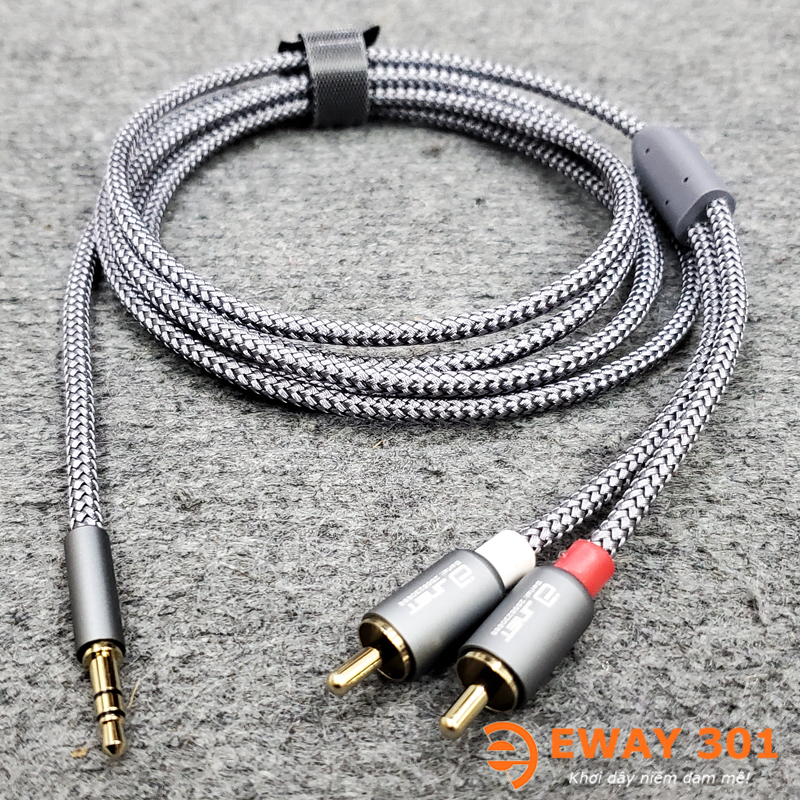 Dây 3.5mm ra 2 AV JNET Made in Singapore