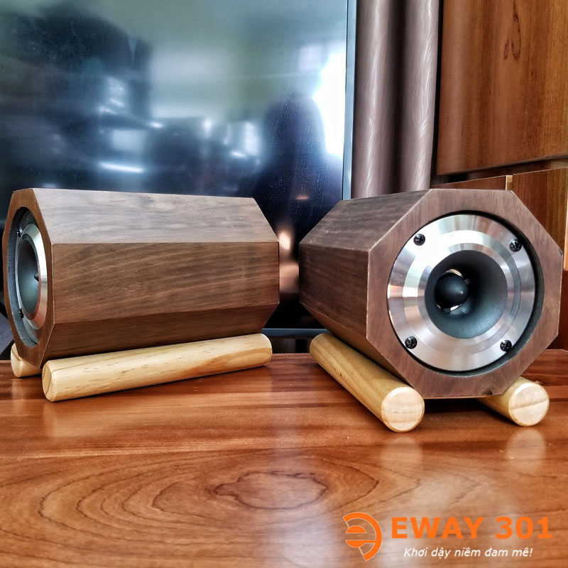 Cặp Loa Treble Pioneer P08802 Lắp Vỏ Gỗ Bát Giác Độc Đáo