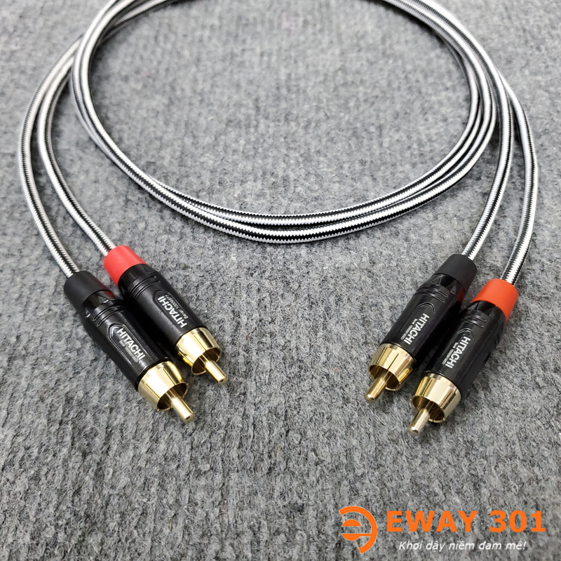 Bộ Dây AV (RCA) Bản Dây Phòng Thu DIY Tại Eway301 - Dài 1m
