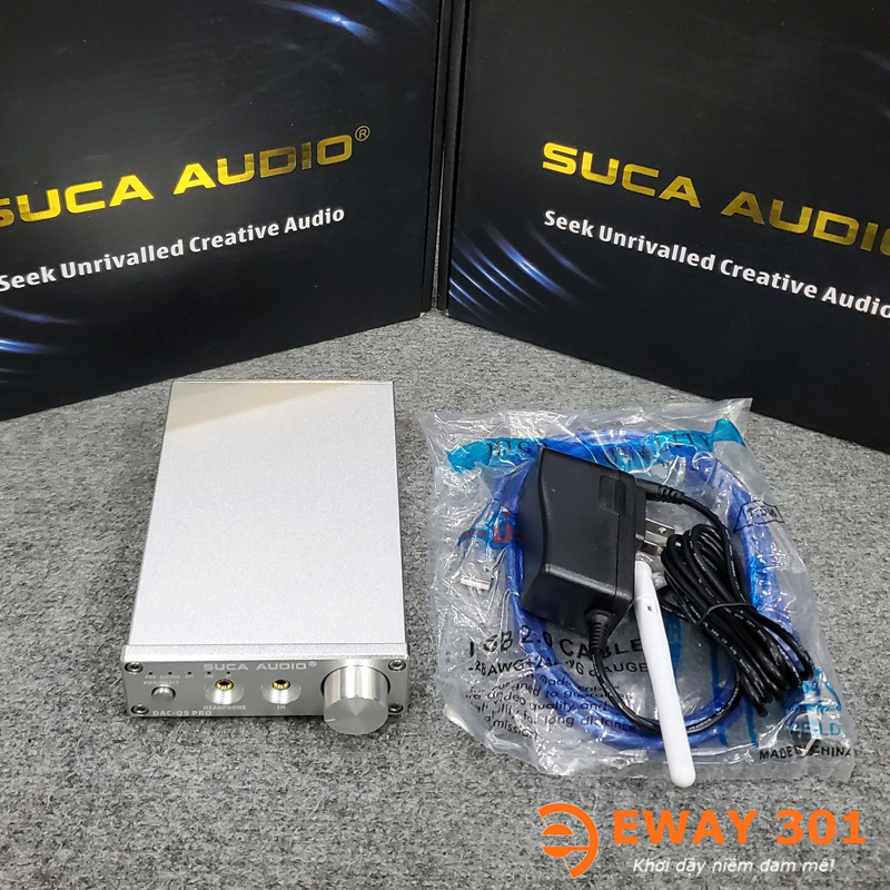 Đầu giải mã âm thanh Suca Audio DAC Q5 Pro Silvery - Tặng dây quang Audioquest