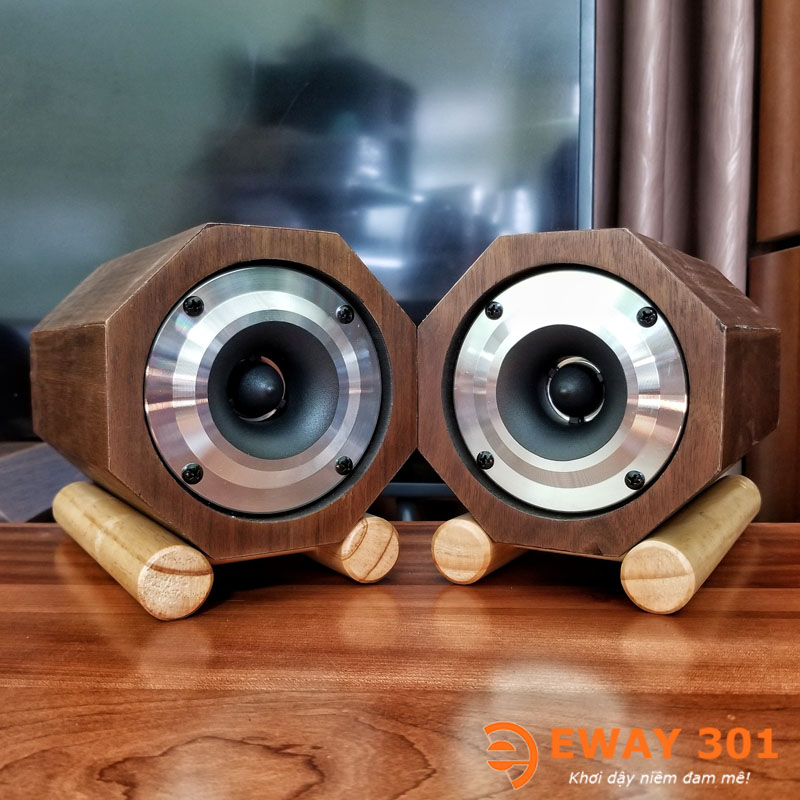 Cặp Loa Treble Pioneer P08802 Lắp Vỏ Gỗ Bát Giác Độc Đáo