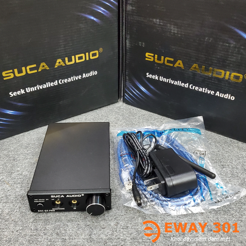 Đầu giải mã âm thanh Suca Audio DAC Q5 Pro Black - Tặng dây quang Audioquest