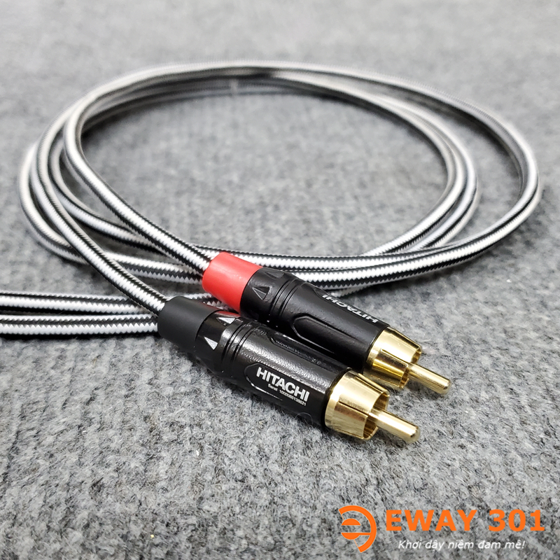 Bộ Dây AV (RCA) Bản Dây Phòng Thu DIY Tại Eway301 - Dài 1m