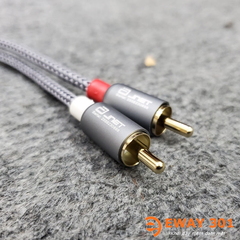 Dây 3.5mm ra 2 AV JNET Made in Singapore
