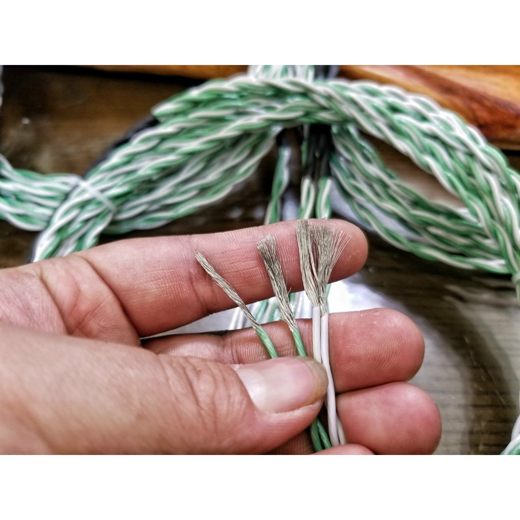 Bộ Dây Loa Quân Sự Đồng Mạ Bạc Tết 4 Lõi (Bộ 2.5m - 2 vế 5m)