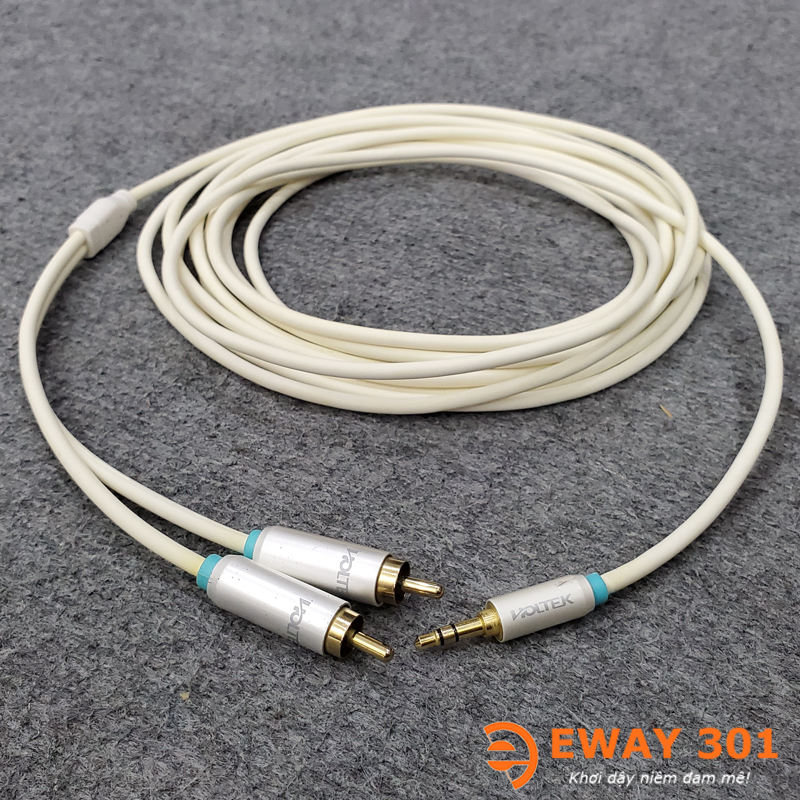 Dây 3.5mm ra 2 AV HOLTEK Chuẩn Hi-End Dài 2m