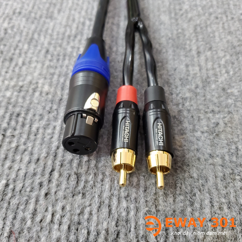 Dây Tín Hiệu Cho Loa SUB Điện Hitachi - Dây Canon Cái Ra 2AV