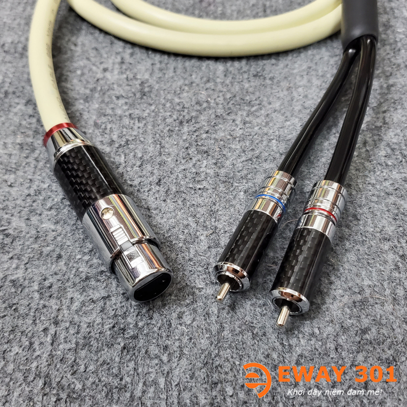 Dây Jack Canon Cái ra 2 AV/RCA WBT 888 - Dây Tín Hiệu Dùng Cho Loa SUB Điện