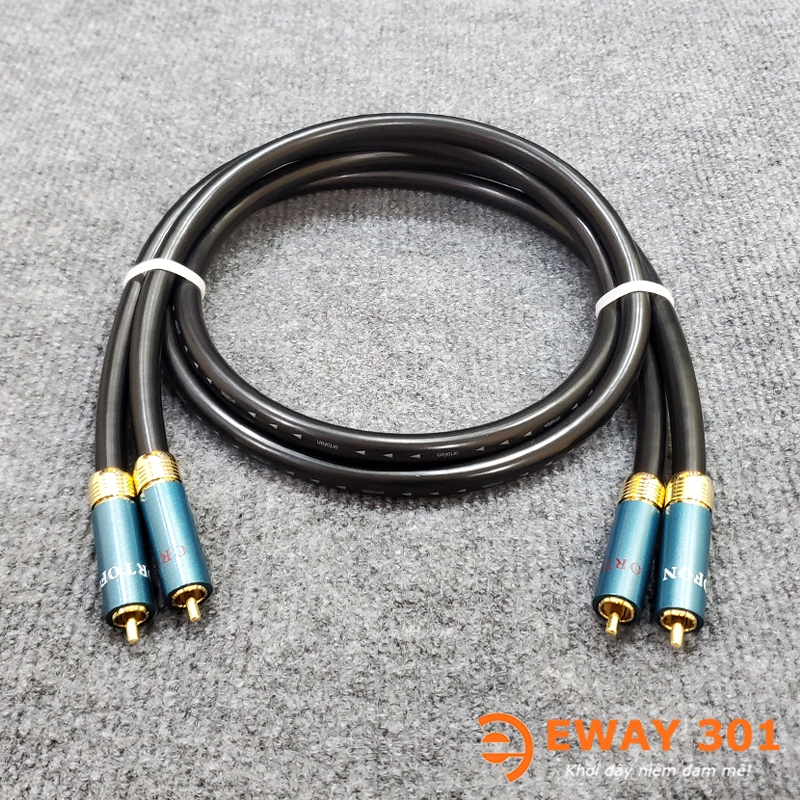 Dây Tín Hiệu 2 AV/RCA ra 2 AV/RCA ORTOFON Dây Đen 10 Lớp Bảo Vệ Chống Nhiễu