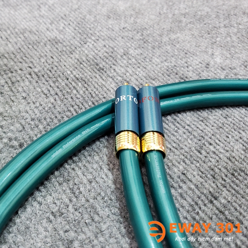 Dây AV/RCA ORTOFON Đan Mạch - Bản Dây Xanh Ngọc Lõi Đồng OFC & OCC