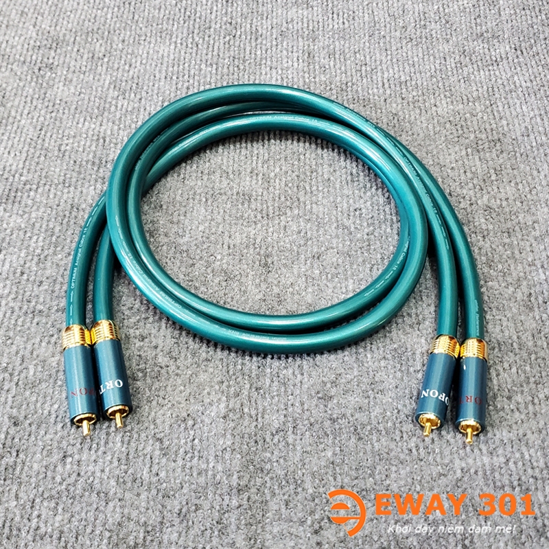 Dây AV/RCA ORTOFON Đan Mạch - Bản Dây Xanh Ngọc Lõi Đồng OFC & OCC