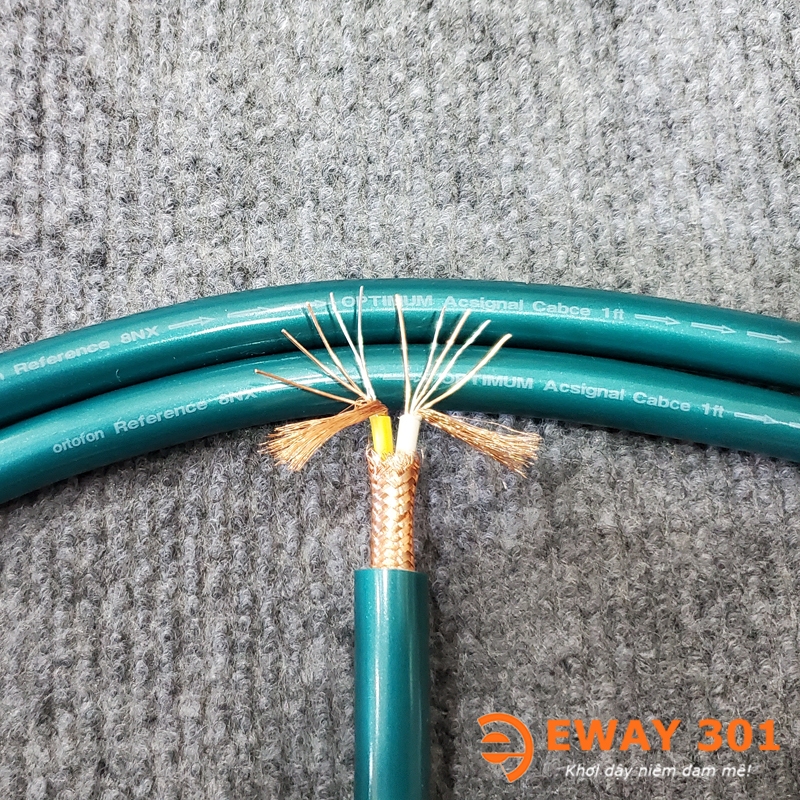 Dây AV/RCA ORTOFON Đan Mạch - Bản Dây Xanh Ngọc Lõi Đồng OFC & OCC