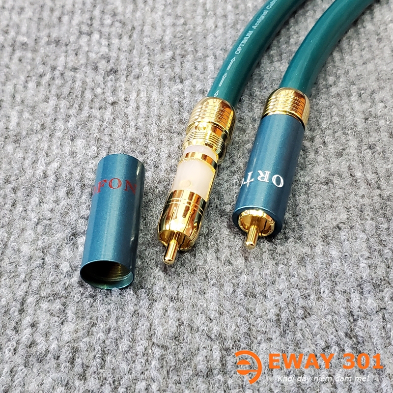 Dây AV/RCA ORTOFON Đan Mạch - Bản Dây Xanh Ngọc Lõi Đồng OFC & OCC