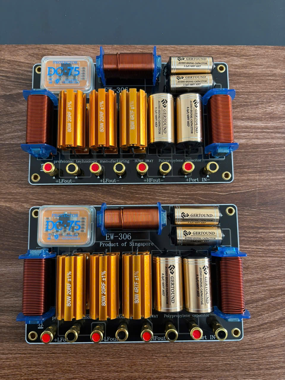 Cặp Mạch Phân Tần Full Đôi 2 Bass 1 Treble EW-306 - Linh kiện Mạch Loa Cao Cấp