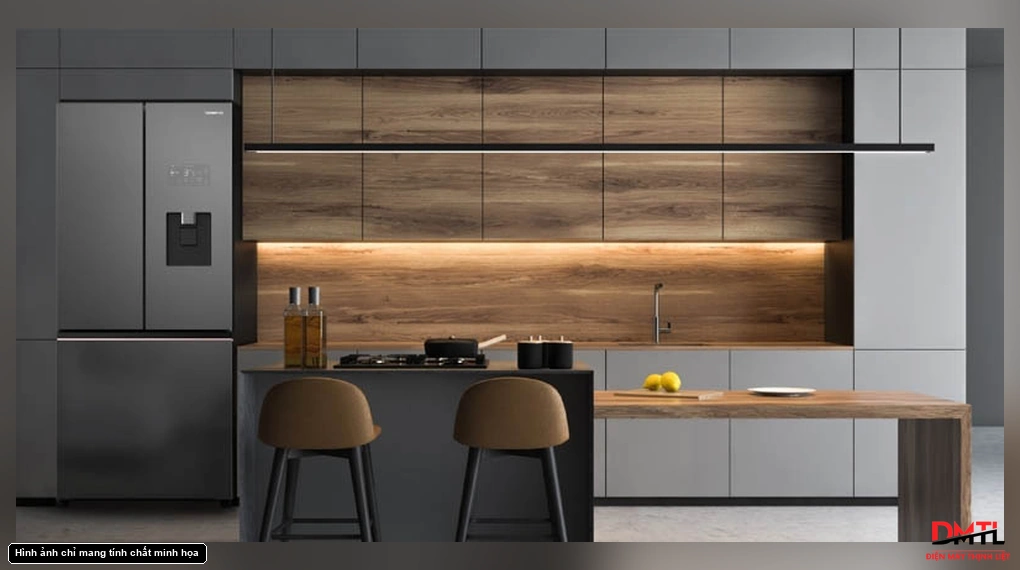 Thiết kế tủ lạnh nhiều cửa cho căn bếp