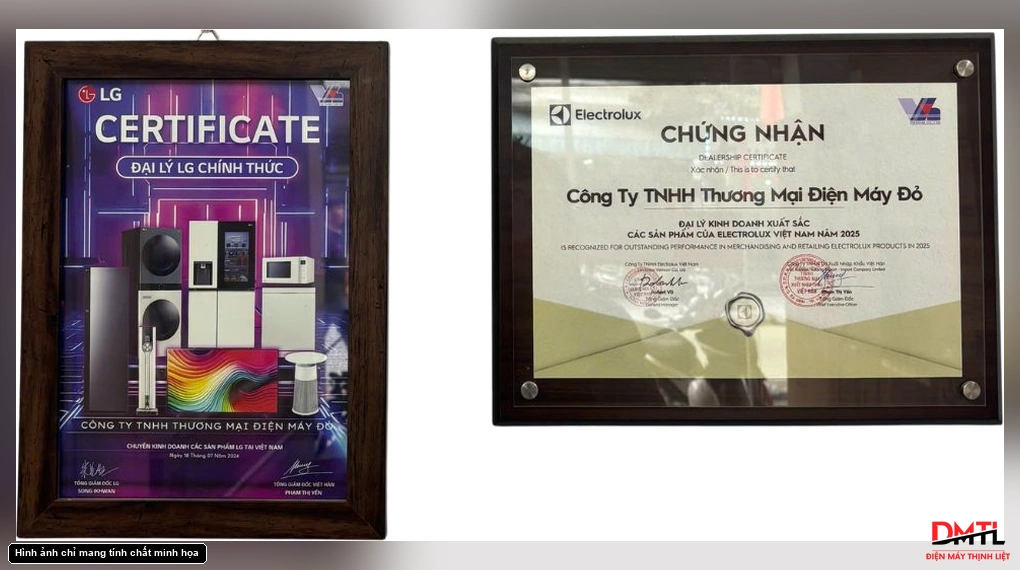 Giấy tờ bảo hành và chứng nhận chính hãng của thiết bị điện máy