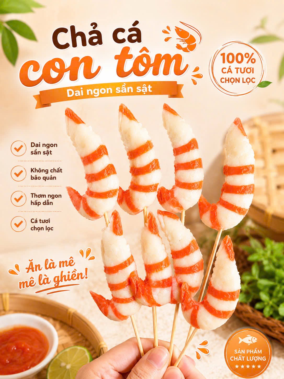 Hình tôm surimi Phú Mark (450g / Gói)