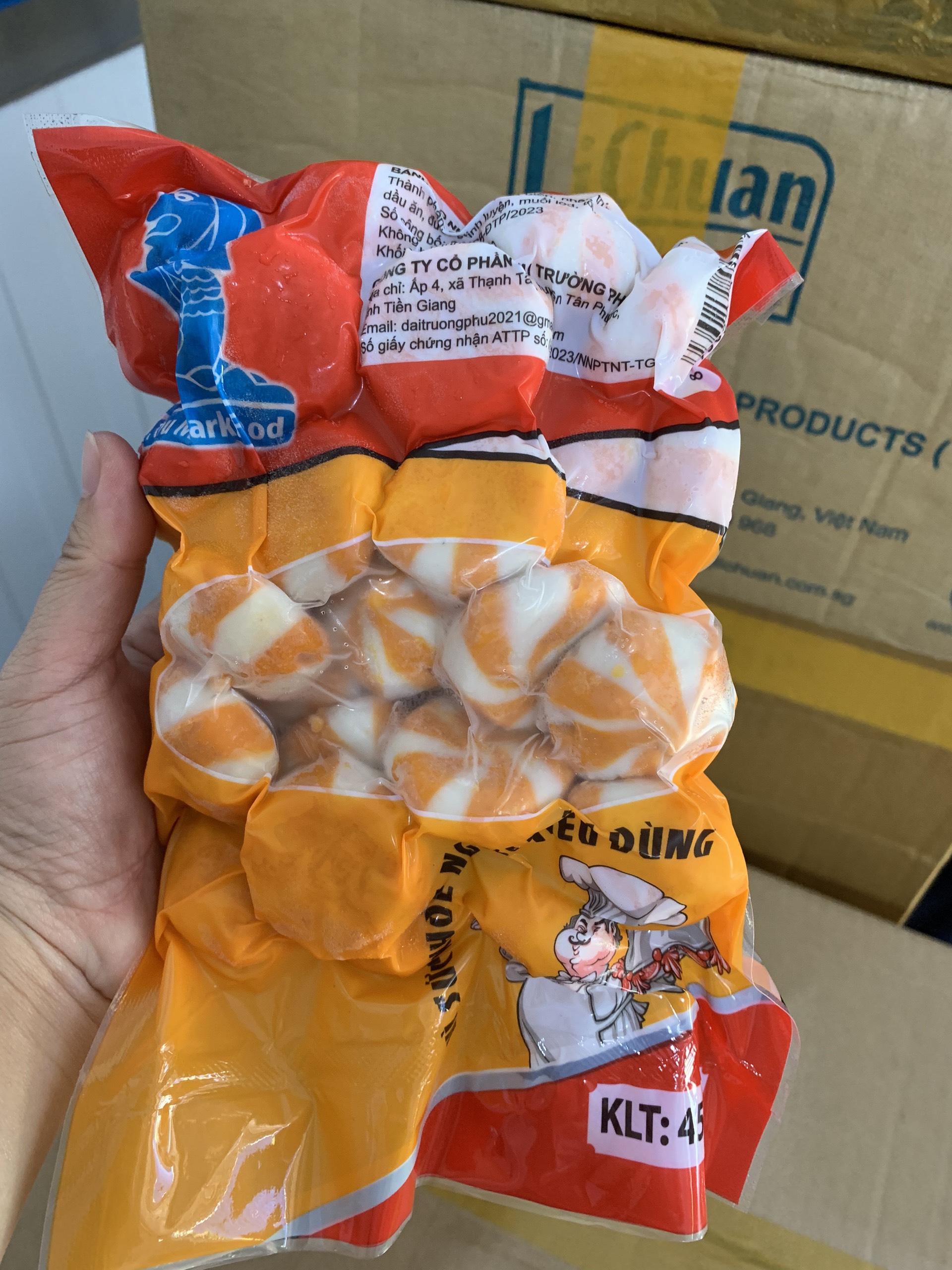 Bánh bao trứng cá Phú Mark (450g) - Viên cam