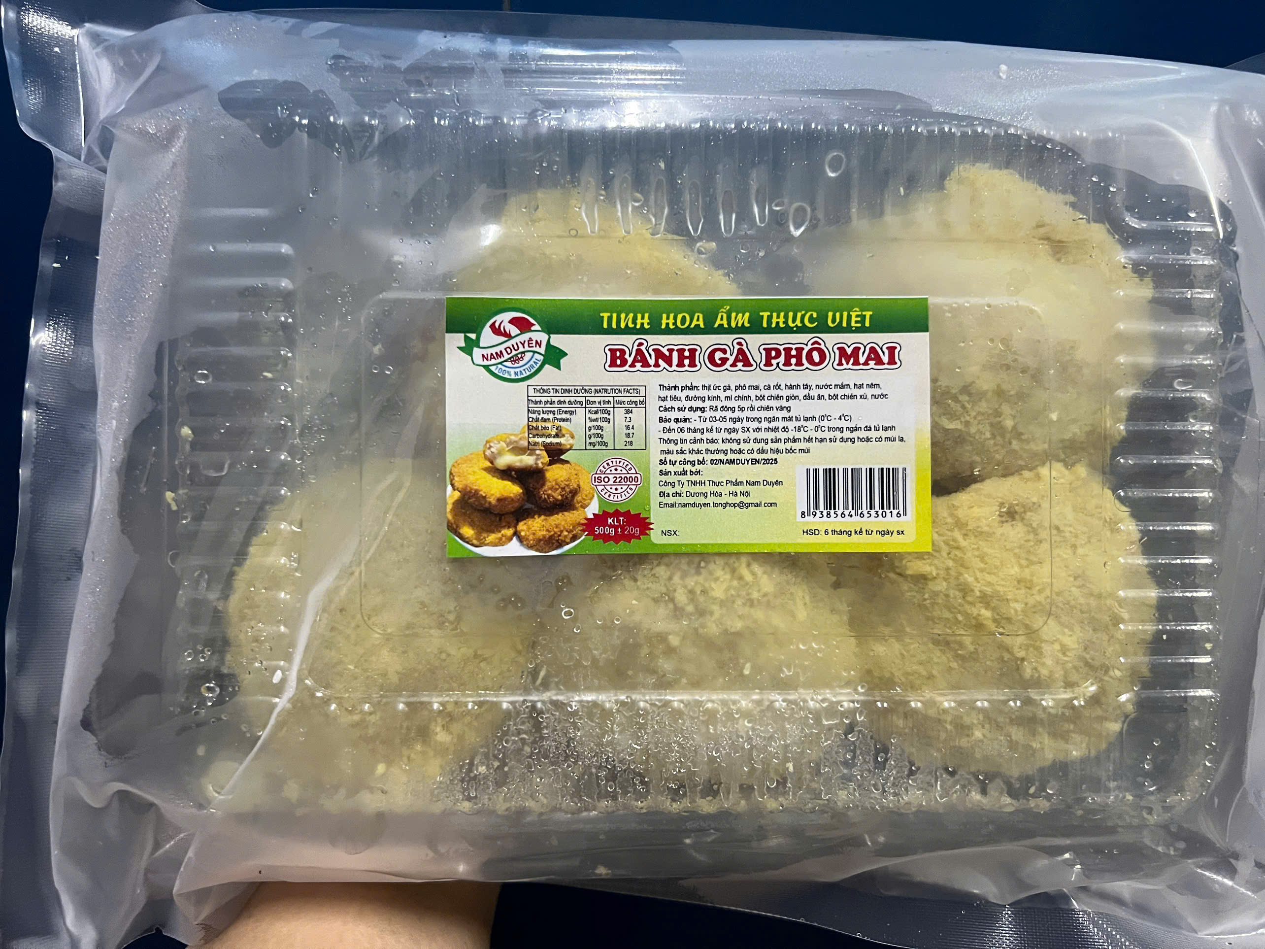 Bánh gà nhân phô mai (10 cái / 500g / Gói)
