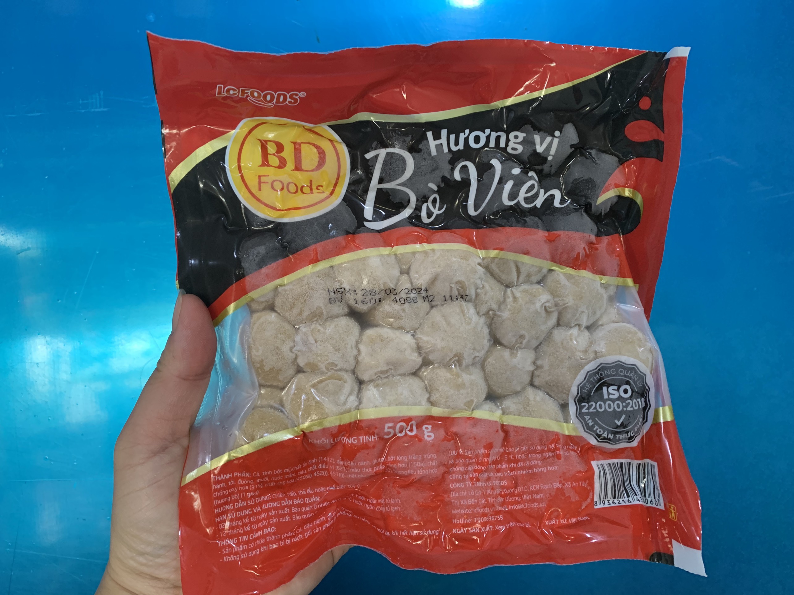 Bò viên BD LC (80v / 500g / Gói)