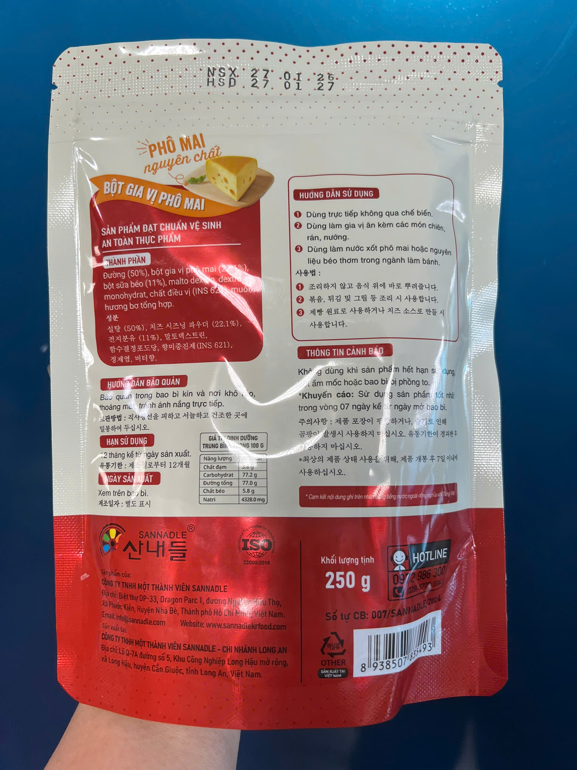 Bột lắc phô mai O Sajang (250g / Gói)