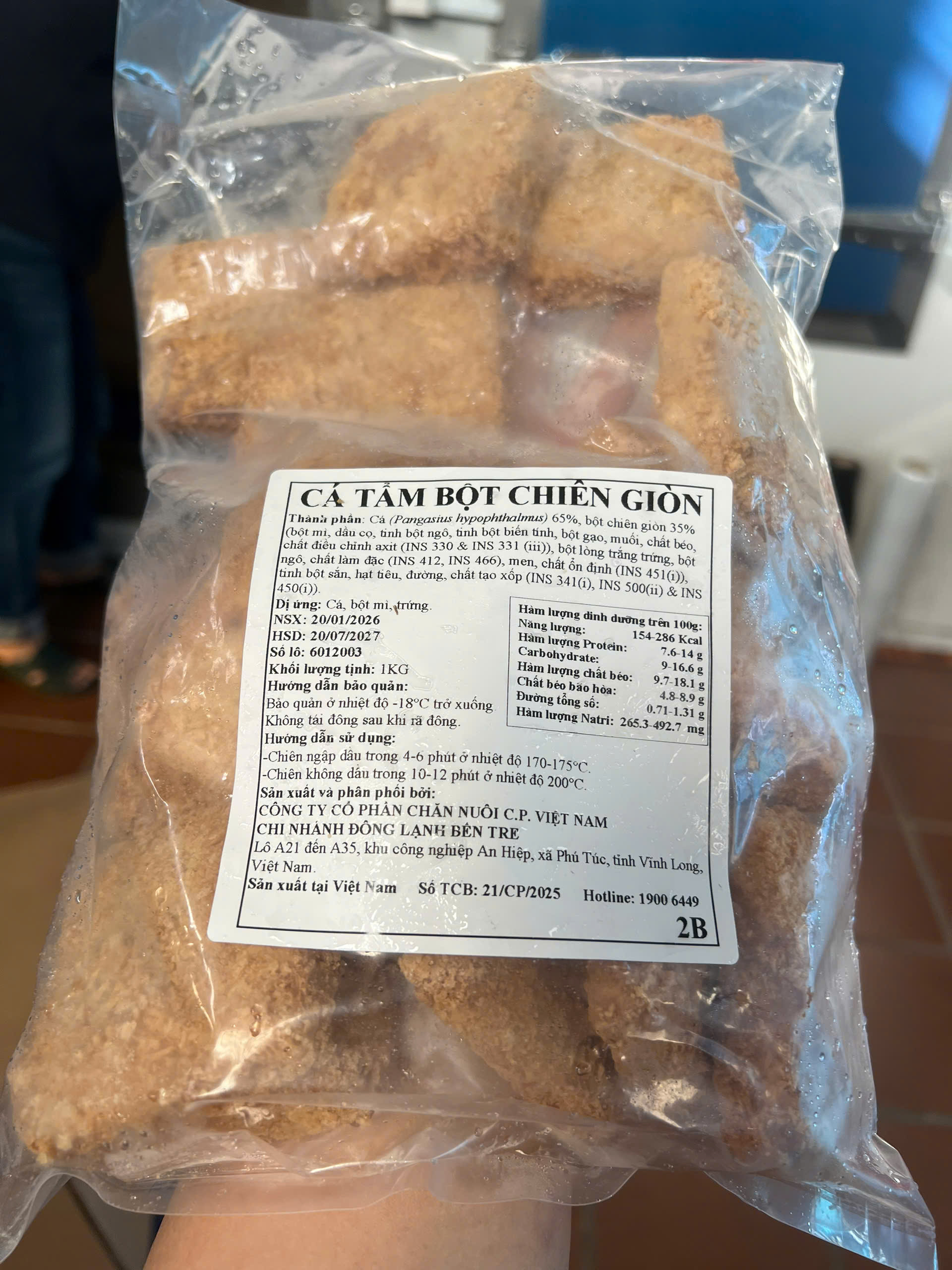 Cá tẩm bột chiên giòn (20m / 1kg / Gói)