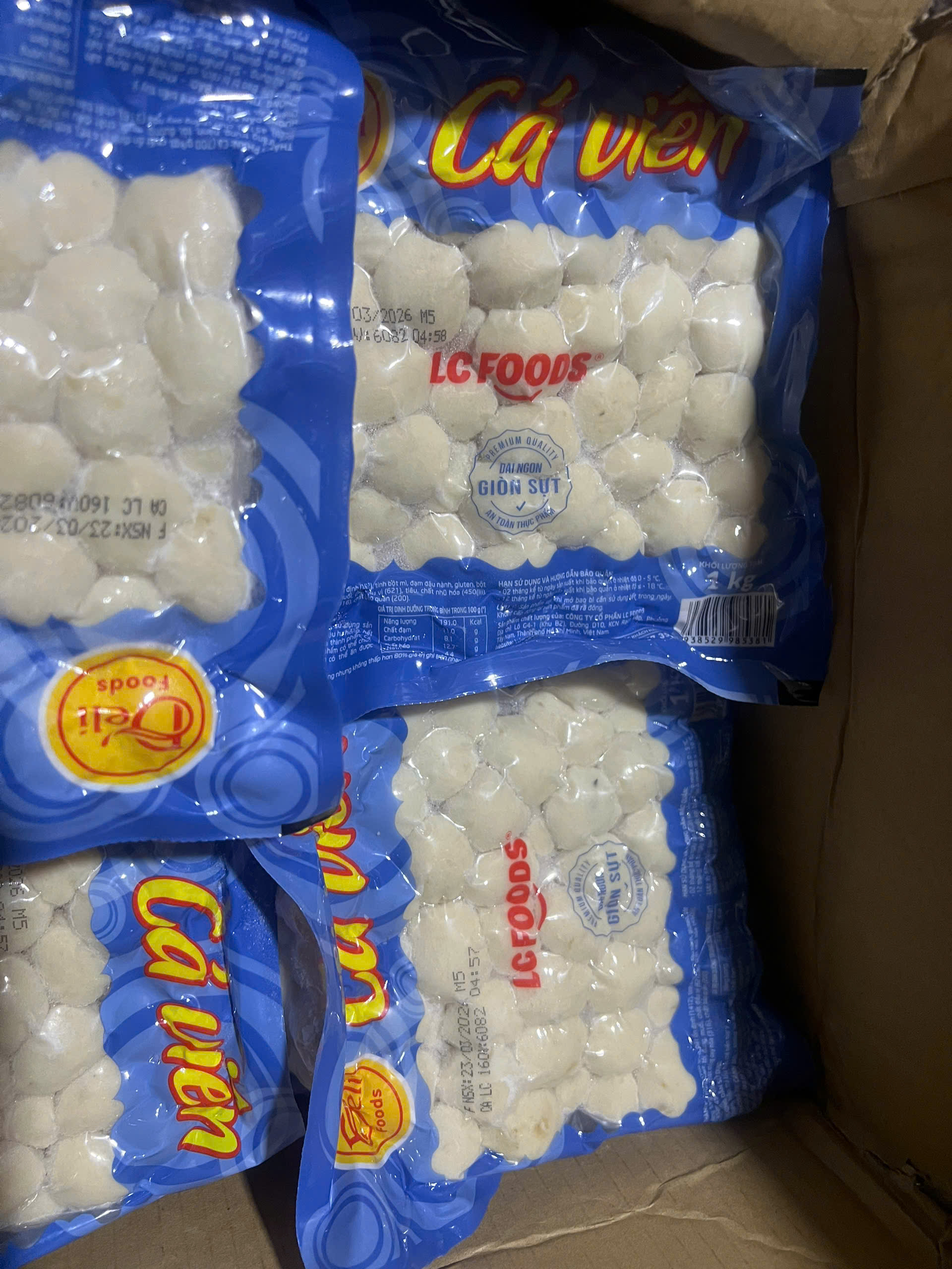 Cá viên Deli LC (160v / 1kg / Gói)