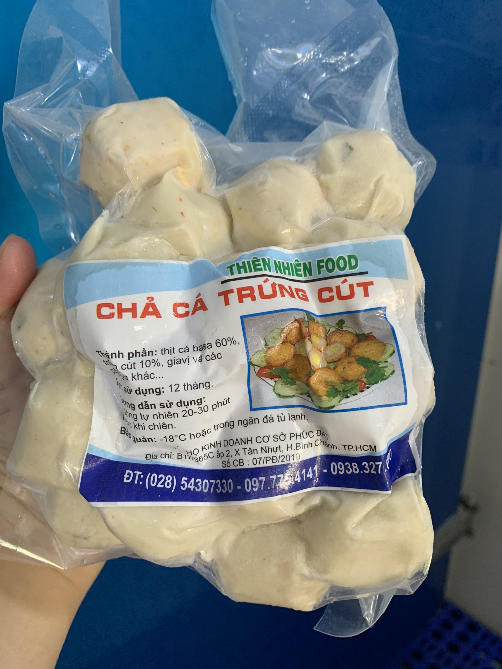 Cá viên trứng cút Thiên Nhiên (500g / Gói)