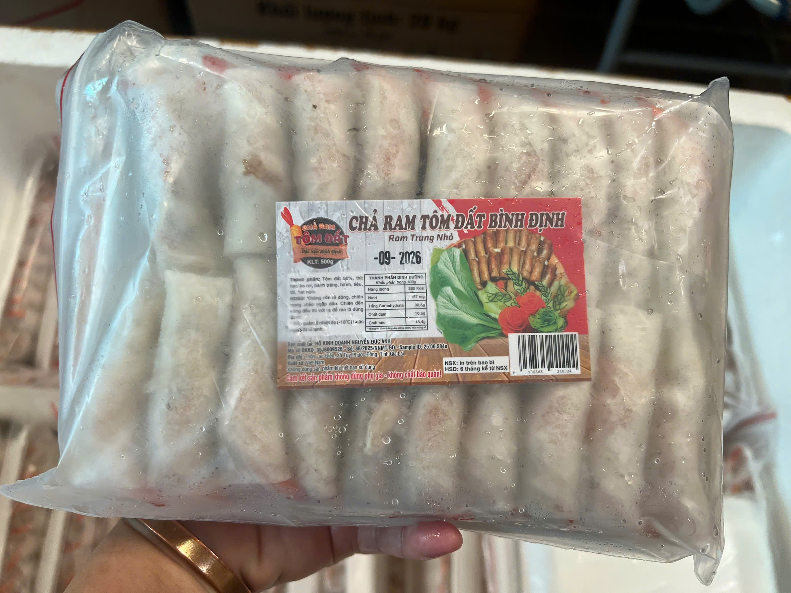 Chả ram tôm đất (35 cuốn / 500g / Khay)