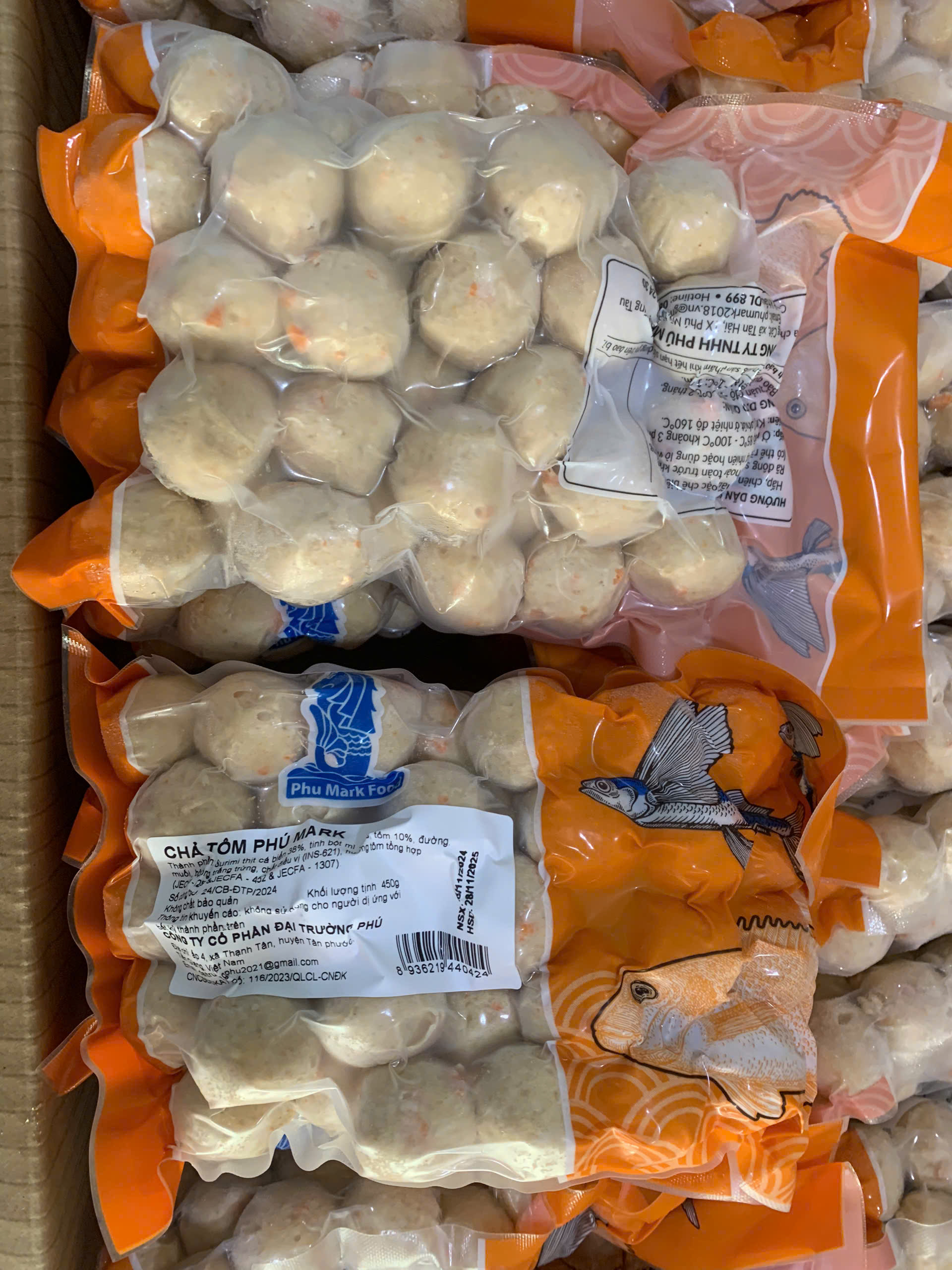 Chả tôm Phú Mark (35v / 450g / Gói)