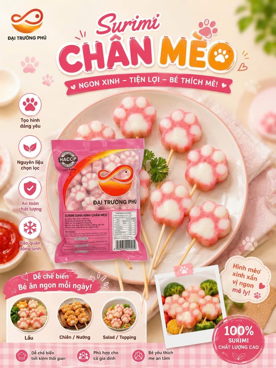 Chân mèo surimi Phú Mark (450g / Gói)