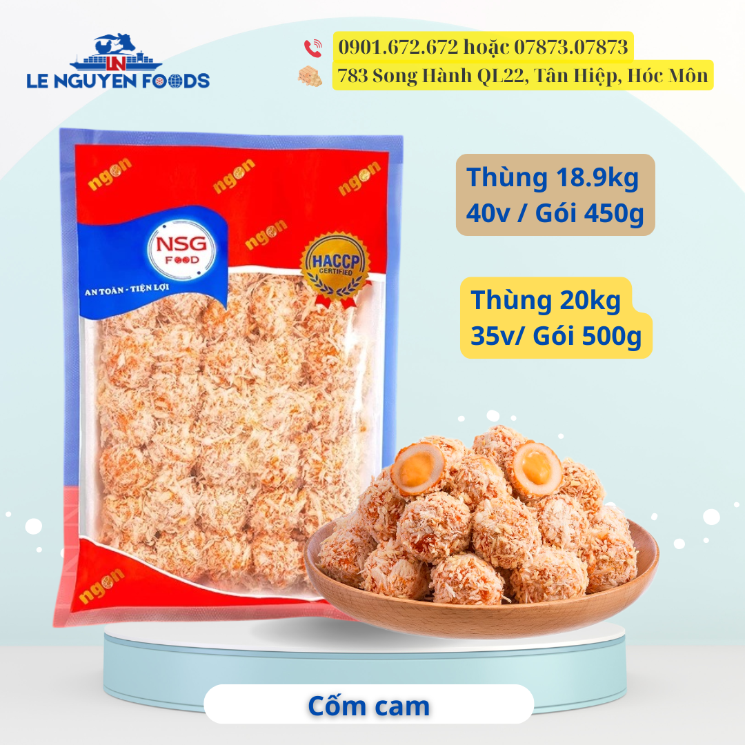 Cốm cam Ô Ngon 35v (500g / Gói) - Viên lớn