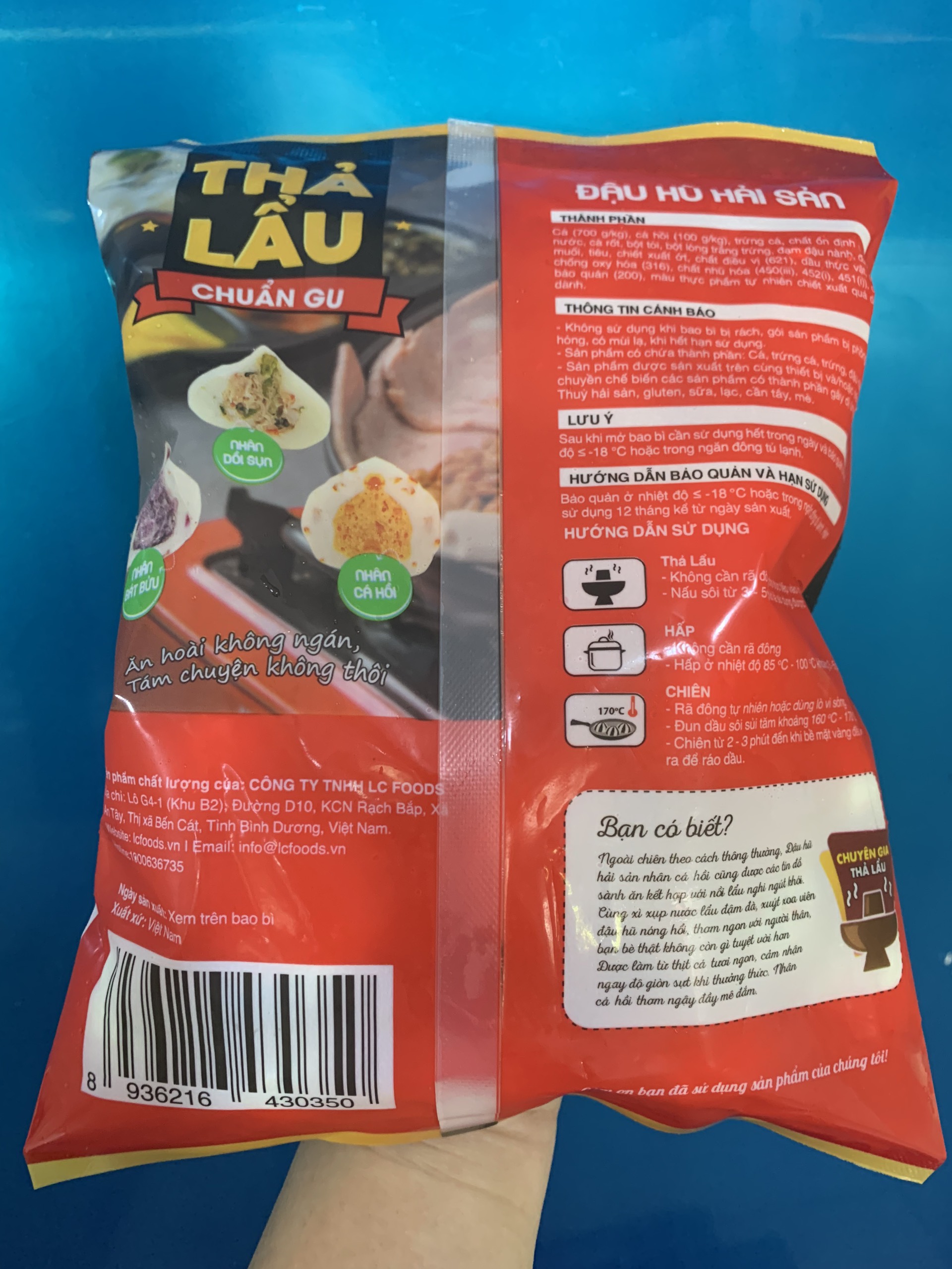 Đậu hũ hải sản nhân cá hồi LC (500g / Gói)