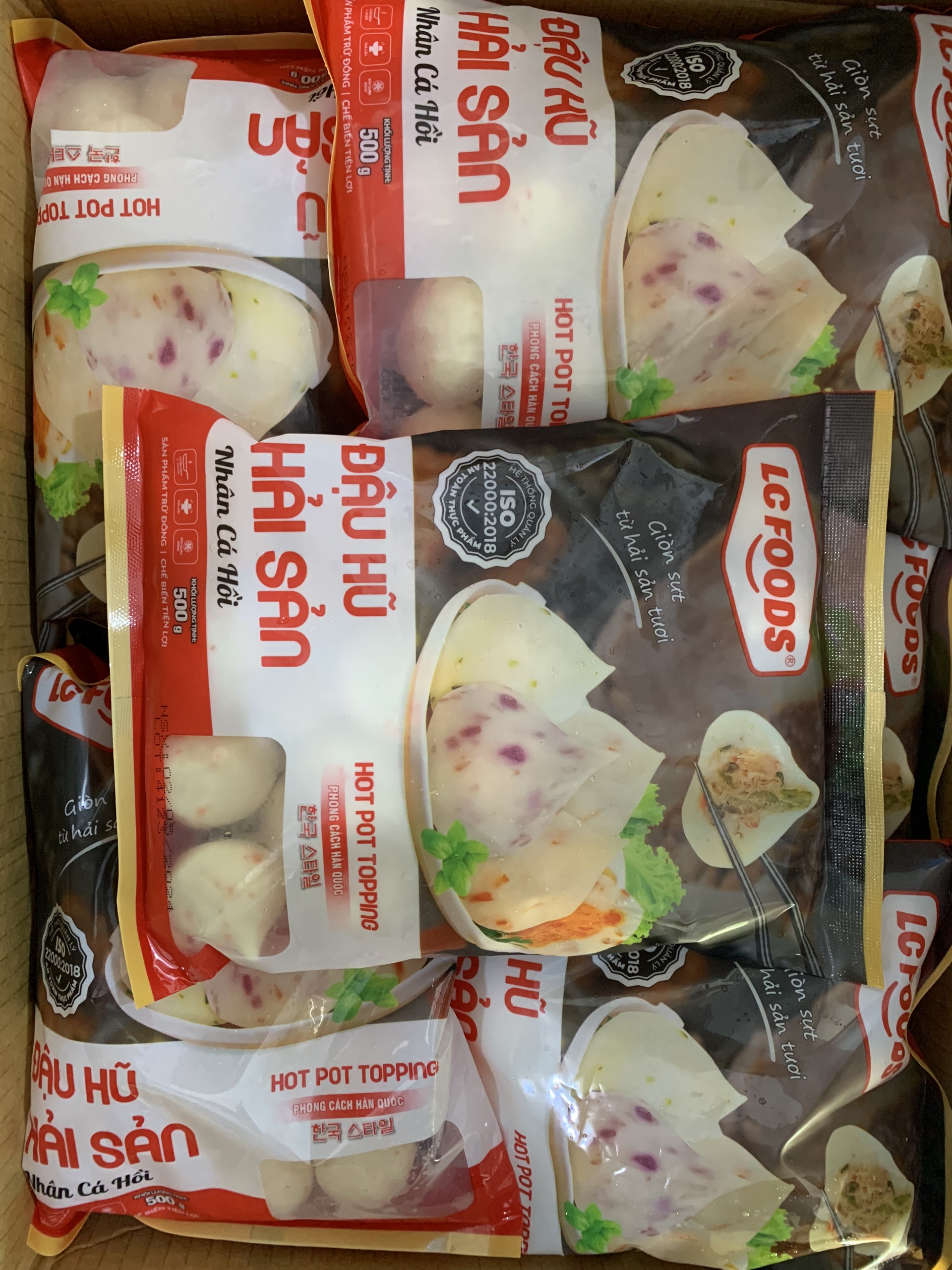 Đậu hũ hải sản nhân cá hồi LC (500g / Gói)