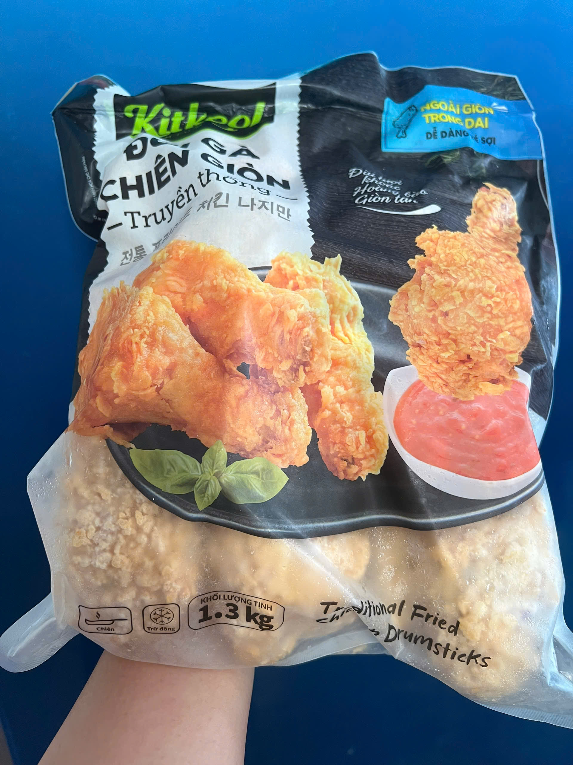 Đùi gà rán size M Kitkool (10 cái / 1.3kg / Gói)
